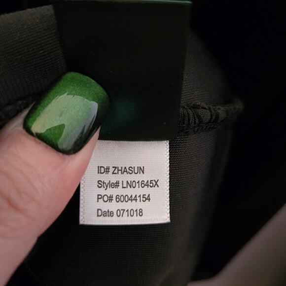 Lauren Ralph Lauren Black Velour Zip Front Lounge Dress Size 1X Velvet Midi - Picture 13 of 13